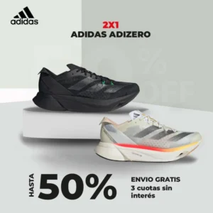 ¡OFERTA EXCLUSIVA! Adizero Total BLACK + White 2x1