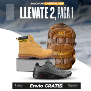 2x1 Zapatillas Salomon + Borcegos Caterpillar + Mochila Caterpillar GRATIS